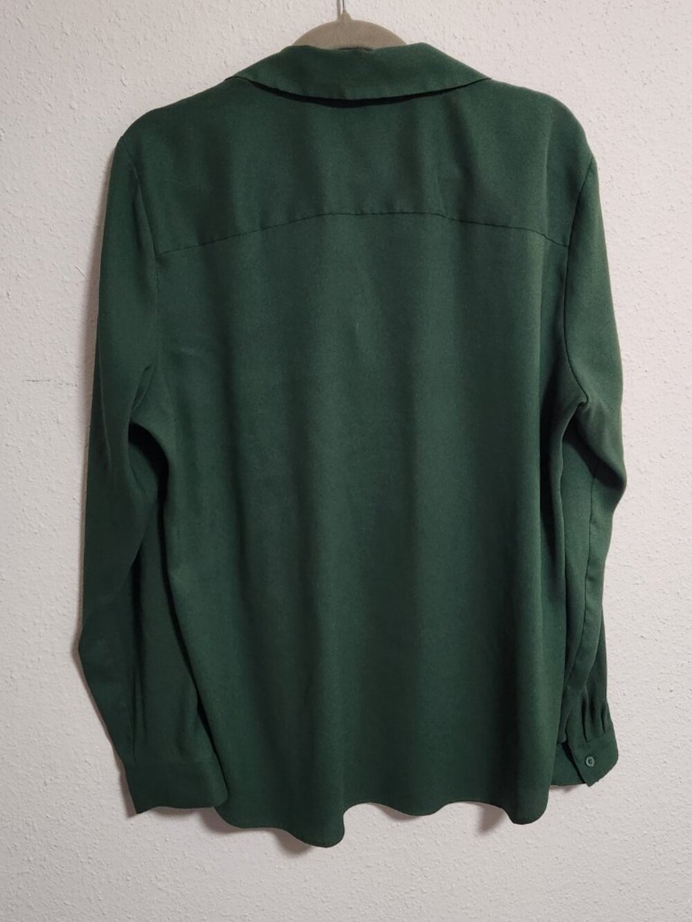Ann Taylor | Emerald Green Button Up Blouse Shirt XL - Picture 5 of 7